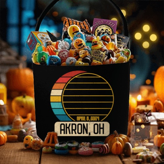 Total Solar Eclipse Ohio Akron April 28 2024Akron Fabric Baskets