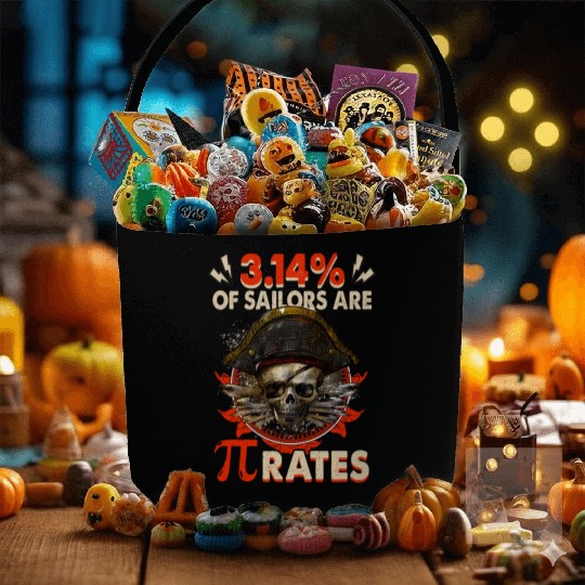 Pi Day Pirate 3 14 Math Geek Teacher Celebrate Fabric Baskets