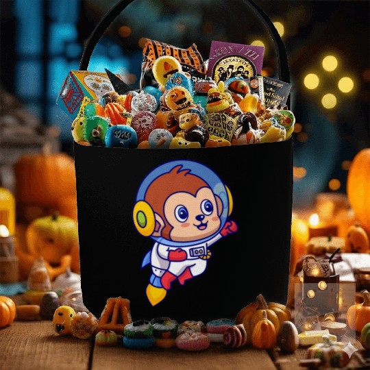 Flying Monkey Astronaut Fabric Baskets