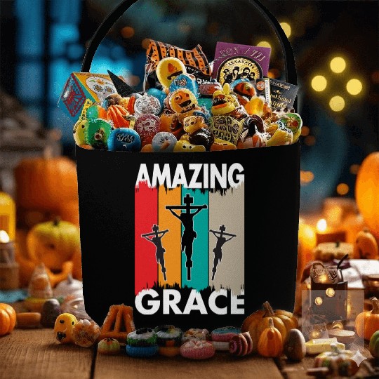 Amazing Grace Love Jesus Christian Christmas Fabric Baskets