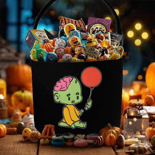 Zombie Child Balloon Seller Gift Fabric Baskets