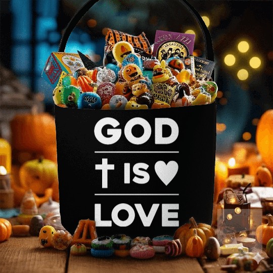 God Is Love Love Jesus Christian Christmas Fabric Baskets
