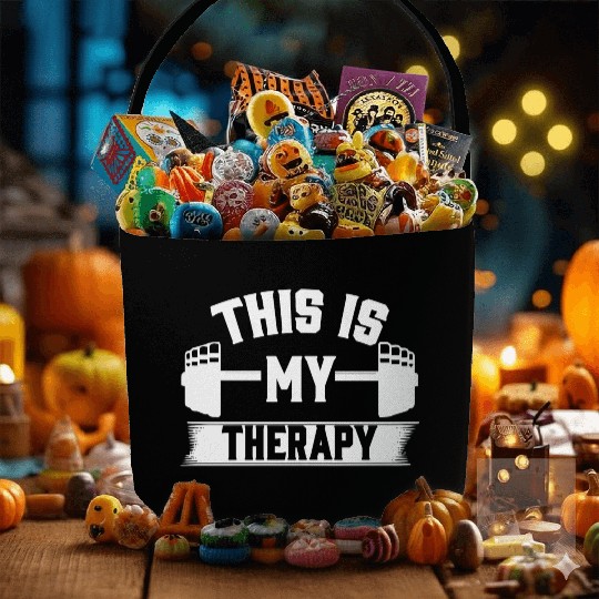 This Is My Therapy Workout Fitness Gym Fabric Baskets