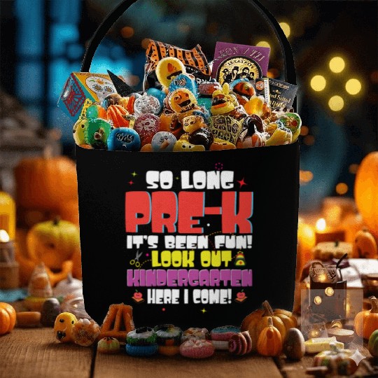 Kids So Long Pre K Kindergarten Here Graduate Fabric Baskets