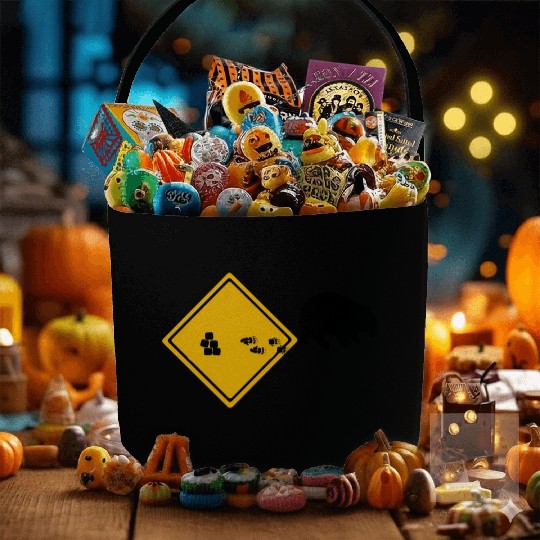 Wombat Poop Cubes Road Sign Fabric Baskets