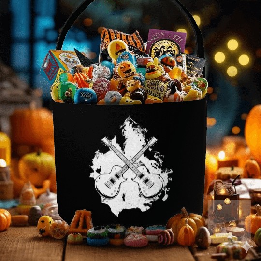 Electric Guitar Water Art Fabric Baskets