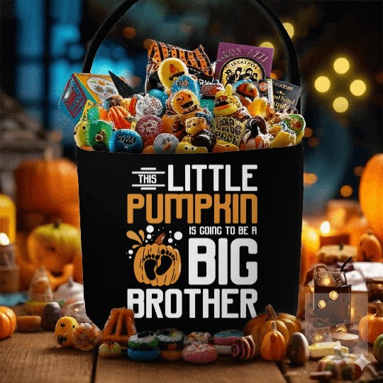 Pregnancy Thanksgiving pumpkin big brother Fabric Baskets