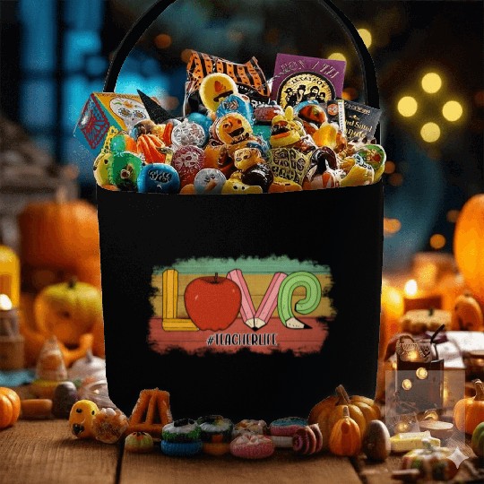 Love Teacher Life Fabric Baskets