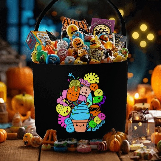 Multi Colorful Sweet Gang Fabric Baskets