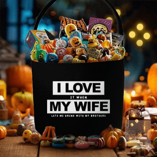 I Love My Wife Husband And Wife Fabric Baskets