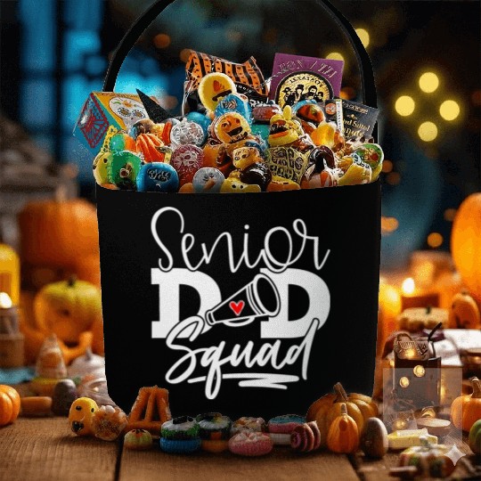 Senior Cheer Dad Squad American Football Fabric Baskets