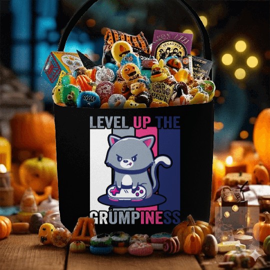 Gaming, Gaming, Video Game, Grumpy Cat Gamer Fabric Baskets