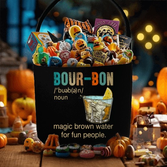 Bourbon Magic Brown Water For Fun People Fabric Baskets