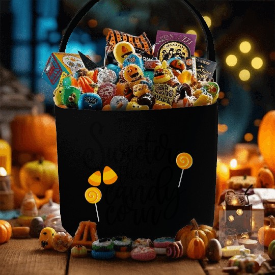 Sweeter Than Candy Corn Fabric Baskets