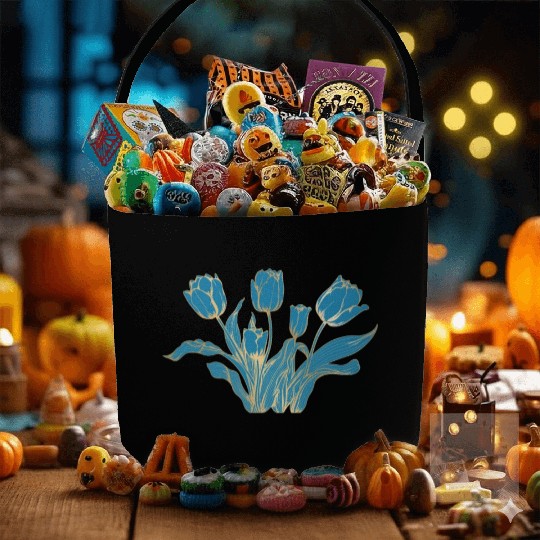 Tulips Blue Florist Flowers Tulip Fabric Baskets