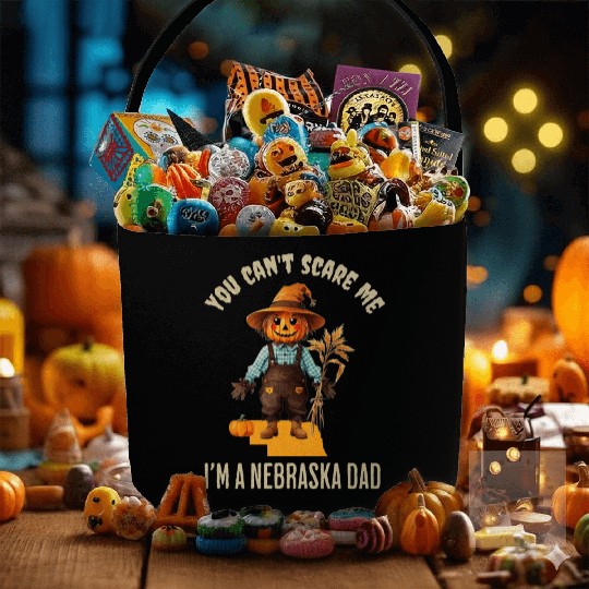 I’m a Nebraska Dad Halloween Fall Autumn Fabric Baskets