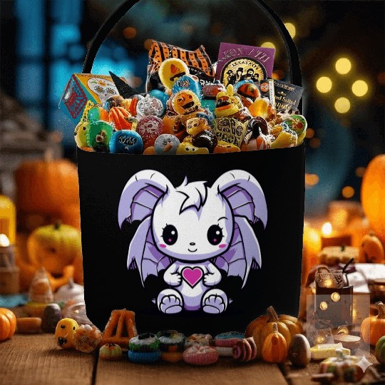 "Kawaii Love Dragon" by ART1SAN Fabric Baskets