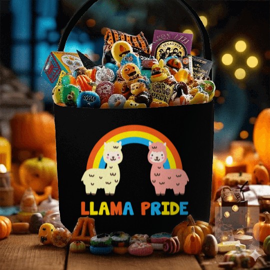 Llama Pride Alpaca Gay Fun Sweet Rainbow Fabric Baskets