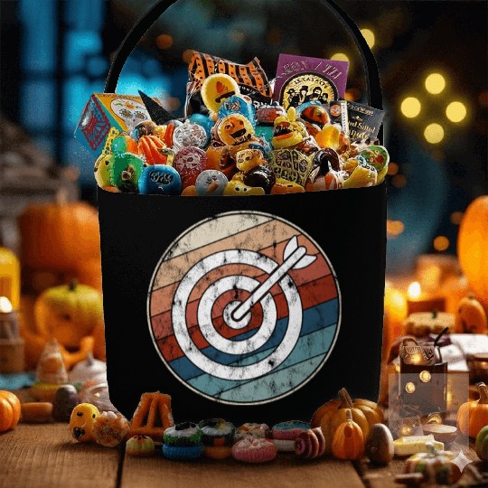 Retro Archery Bullseye Fabric Baskets