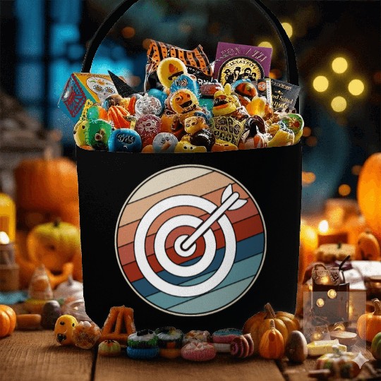 Retro Archery Bullseye Fabric Baskets