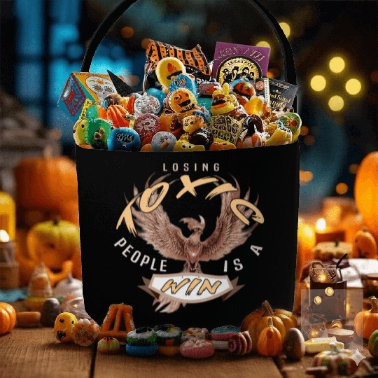 losing toxic people is a win Fabric Baskets