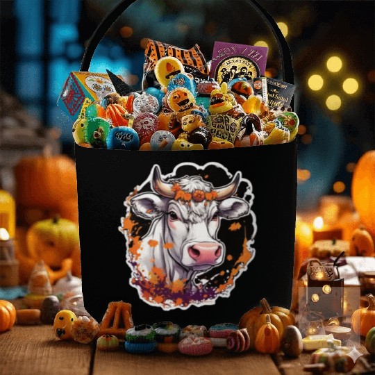 Kug Cow Halloween Cow Skull Cow Head Cows Fabric Baskets