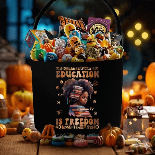 Education Is Freedom Teacher Women Black History Fabric Baskets