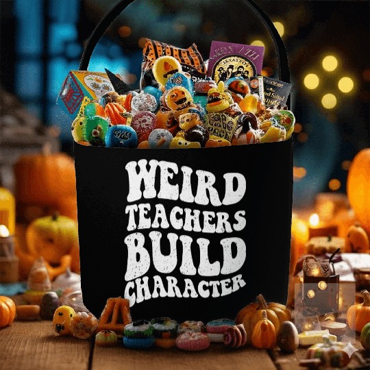 Funny teacher - Weird Teachers Build Character Fabric Baskets