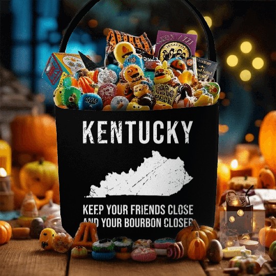 Keep Your Friends Close And Your Bourbon Closer Fabric Baskets