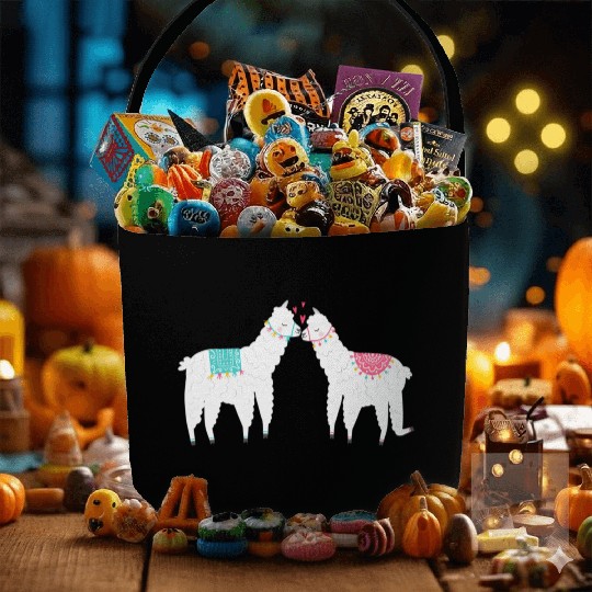 Llama Summer Wedding Anniversary Enet Fabric Baskets