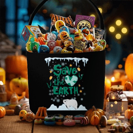 Save our Planet Earth, Save our beautiful animals Fabric Baskets