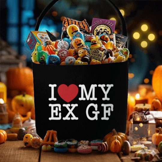 Funny I Love My Ex GF, I Love My Ex Girlfriend Fabric Baskets