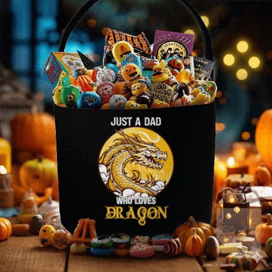 Just A Dad Who Loves Dragon Fabric Baskets