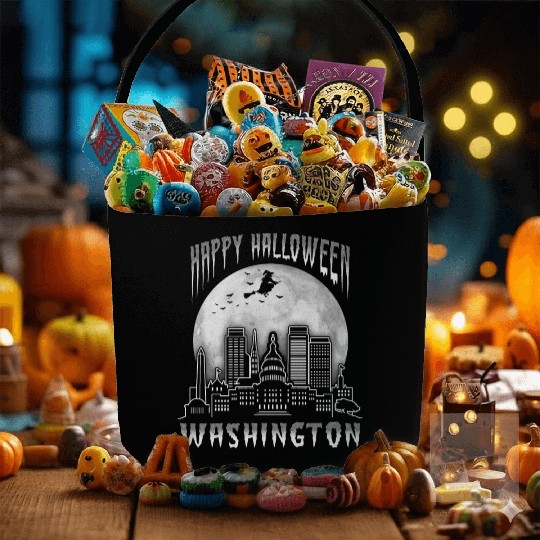 Happy Halloween Washington DC Fabric Baskets