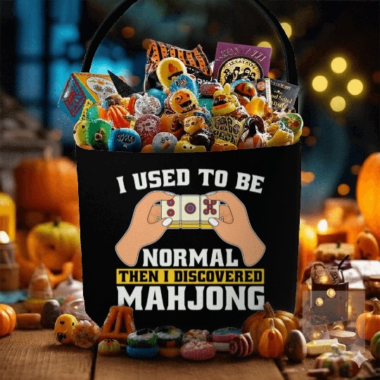 Mahjong I Used To Be Normal Then Chinese Mahjong Fabric Baskets