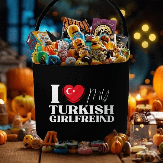 I Love My Turkish Girlfriend Multi Nationality Shi Fabric Baskets