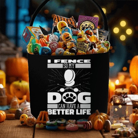 Fencing Fencer Dog Fabric Baskets