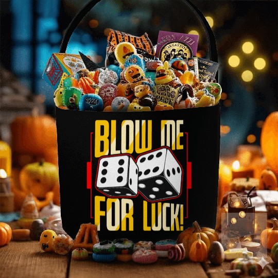 Poker Dice Blow Me For Luck Poker Game Gambling Fabric Baskets