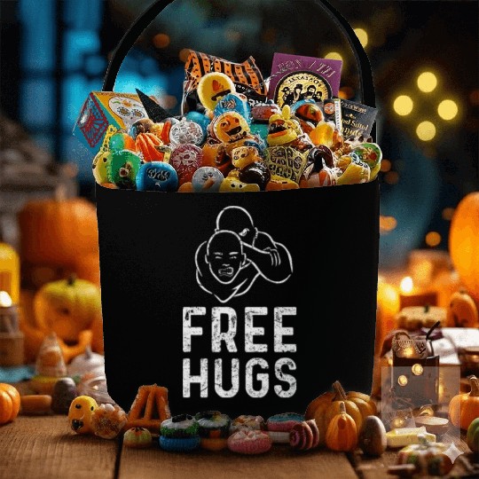 Funny BJJ Fabric Baskets Men MMA Free Hugs Fabric Baskets Wrestling