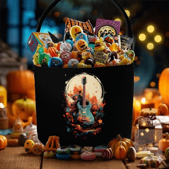 Guitar Moon Color Fabric Baskets