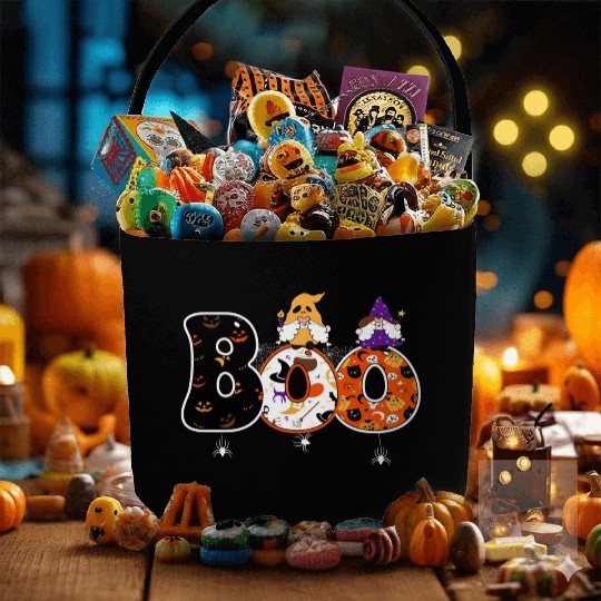 Boo Gnome Crew costume Funny Halloween Fabric Baskets