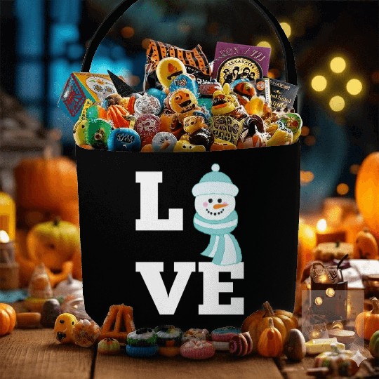 Love Snowman - Heartwarming Winter Apparel Fabric Baskets