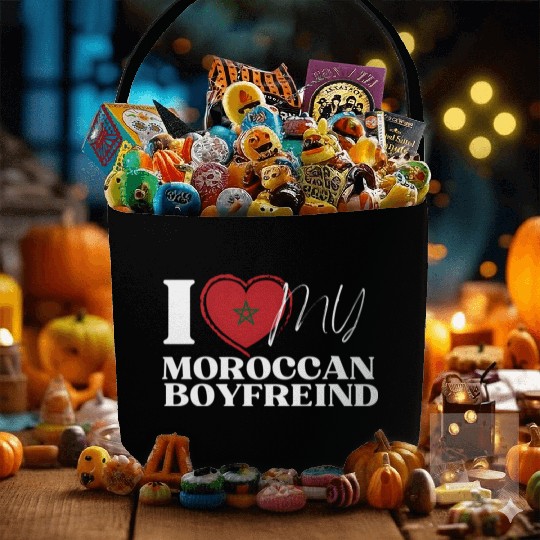 I Love My Moroccan Boyfriend Multi Nationality Fabric Baskets
