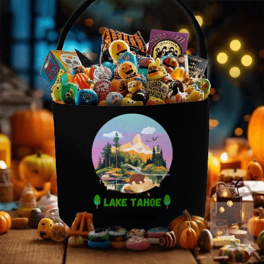 Lake Tahoe California Fabric Baskets