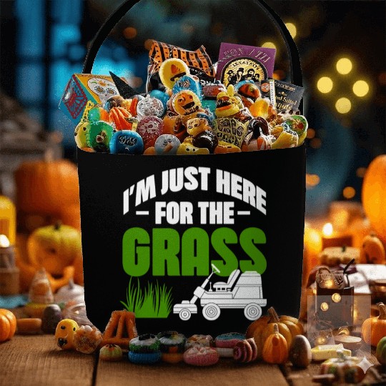 I'm Just Here For The Grass Fabric Baskets