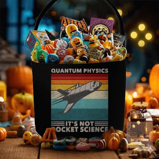 Funny Retro 80´s Rocket Science Quantum Physics Fabric Baskets