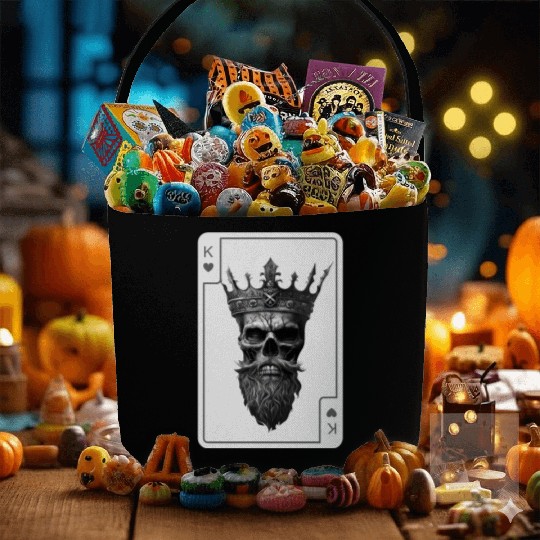 King of Hearts Creepy Card Game Poker Fabric Baskets