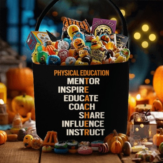 Pe Physical Education Teacher Teach Back To School Fabric Baskets