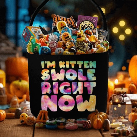 I´m Kitten Swole Right Now Cat Lover Gym Workout Fabric Baskets