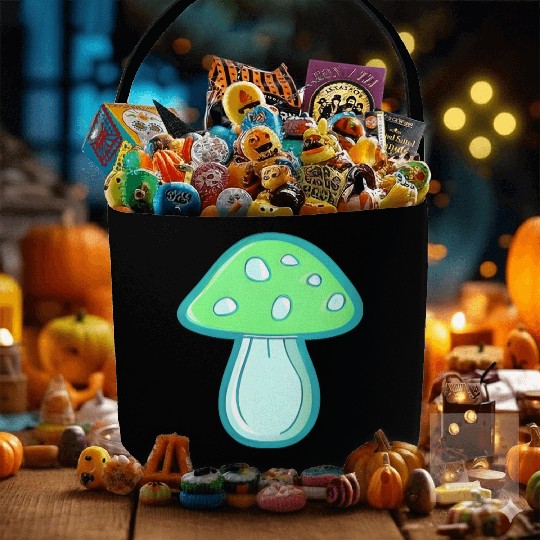 Mushroom CV2 Light Green and Blue Fabric Baskets